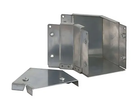 135 ° angle, knee 100 x 100 mm, cover above the outlets